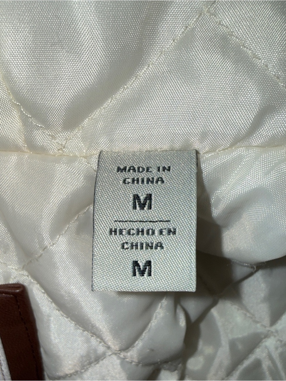Levi's Two-Tone Teddy Sherpa Hooded Coat in Cream & Brown size: Medium - Picture 8 of 10